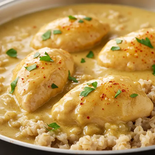 Frango cremoso com aveia